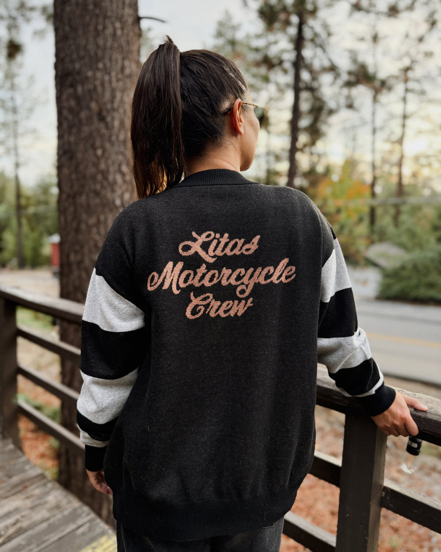 Moto Crew Knit Cardigan