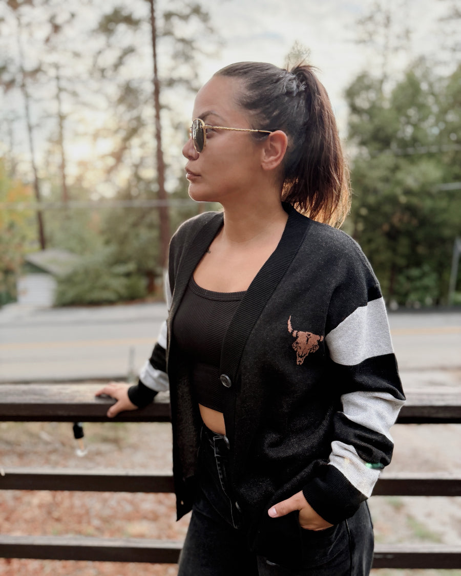 Moto Crew Knit Cardigan