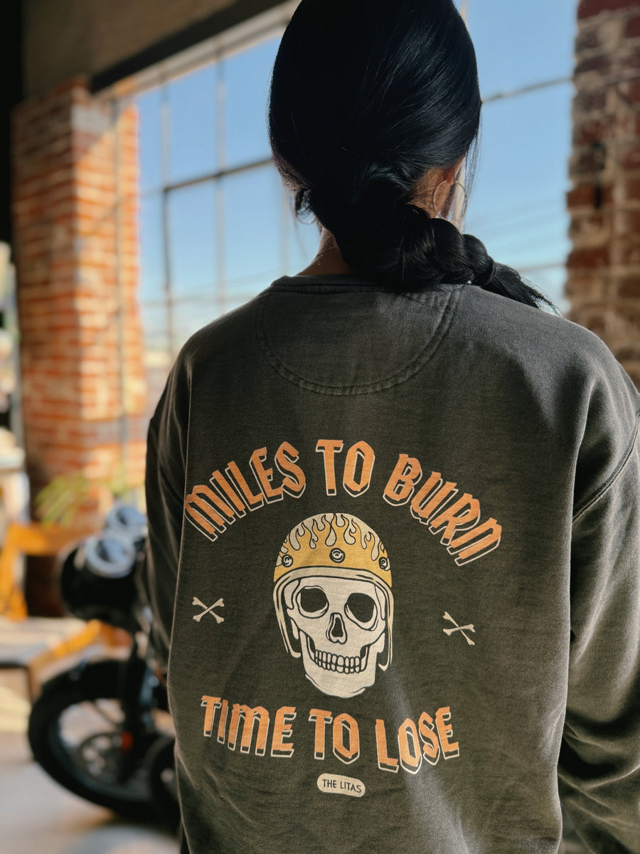 Miles to Burn Crewneck