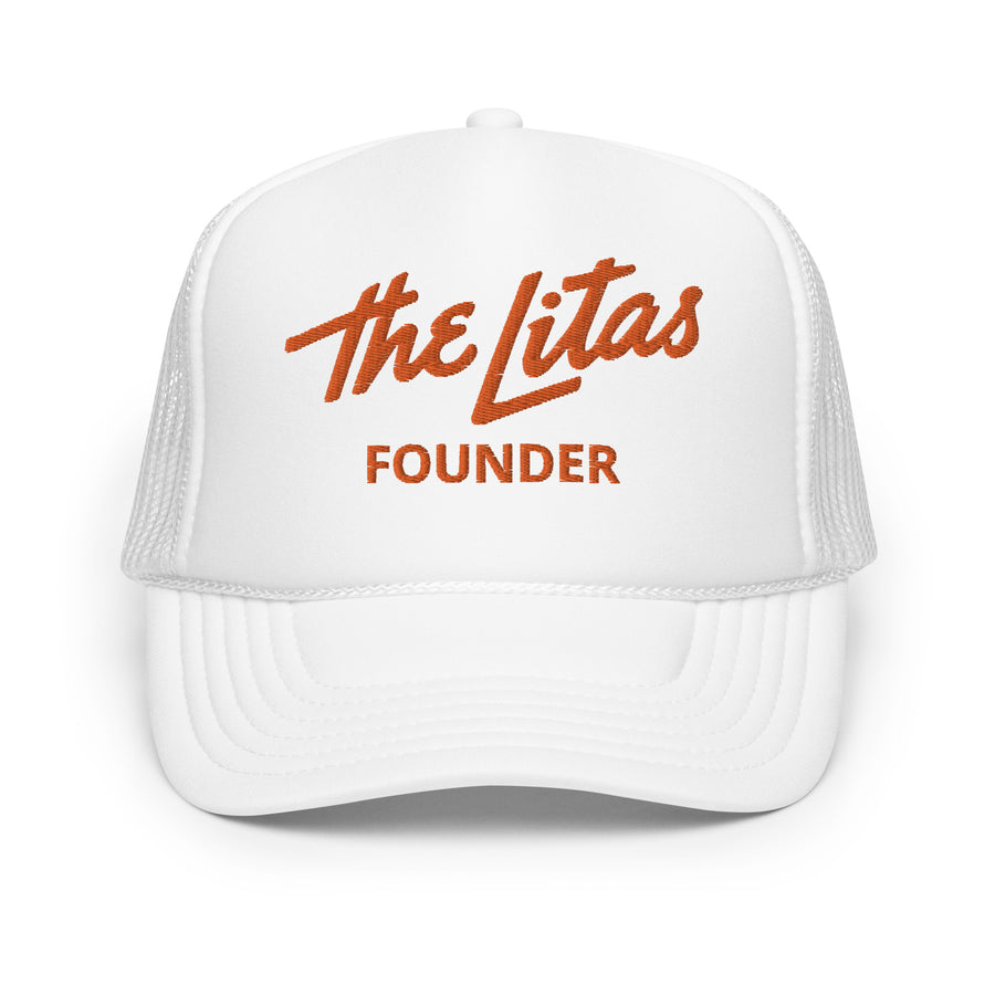 Embroidered Script Founder Trucker Hat