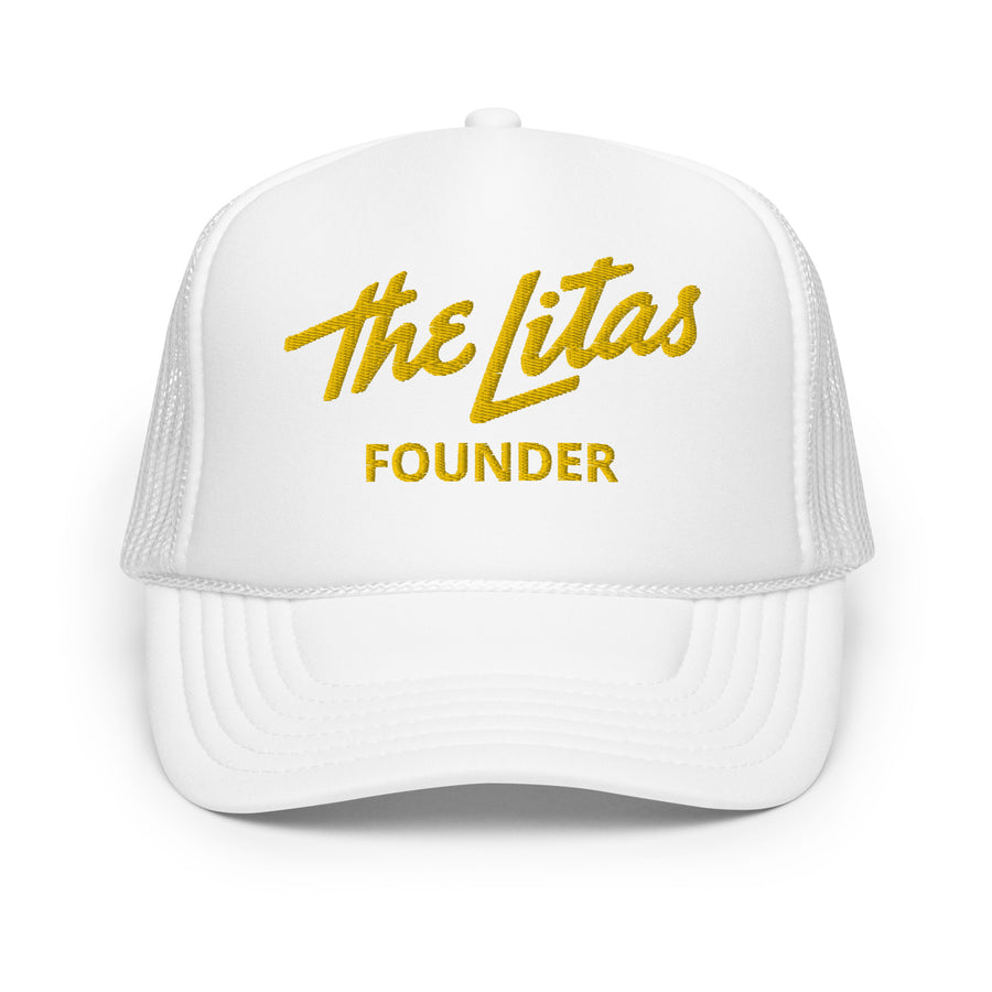 Embroidered Script Founder Trucker Hat