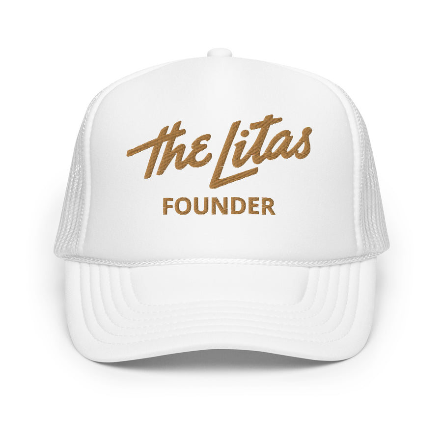 Embroidered Script Founder Trucker Hat