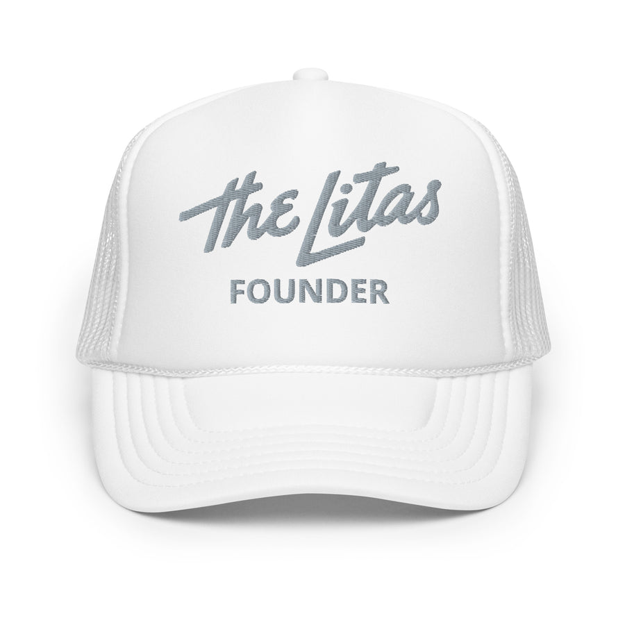 Embroidered Script Founder Trucker Hat