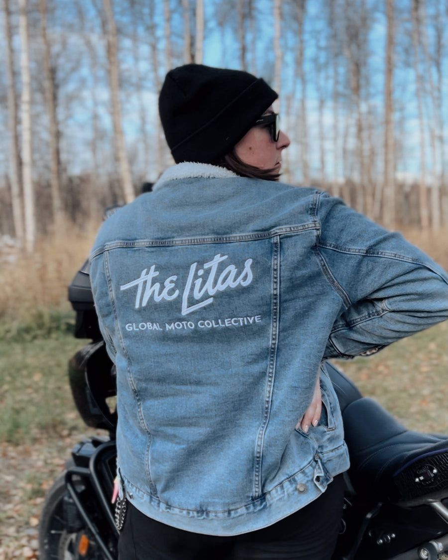 GMC - Embroidered Denim Sherpa Jacket
