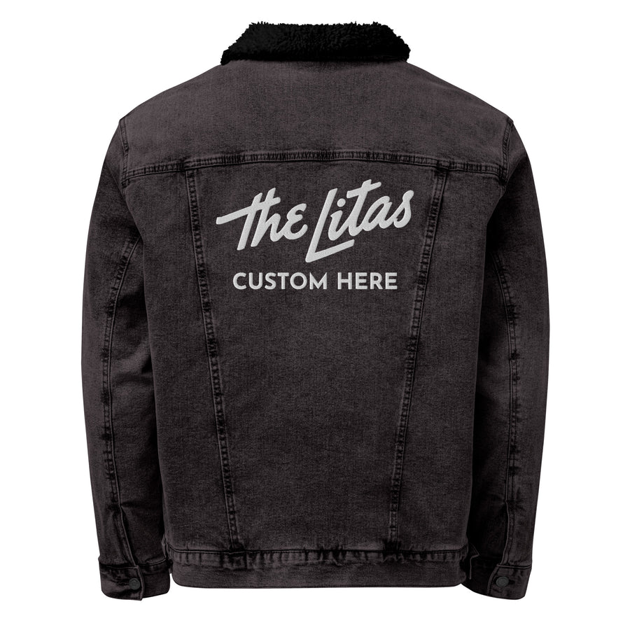 Custom Embroidered Litas Denim Sherpa Jacket