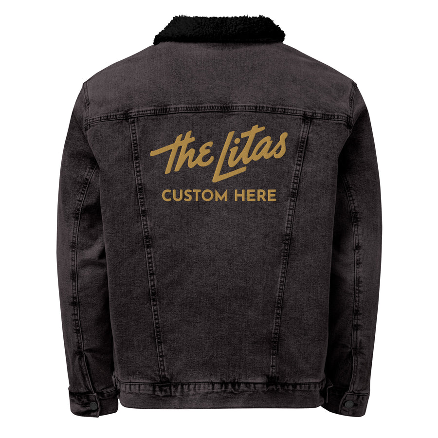 Custom Embroidered Litas Denim Sherpa Jacket