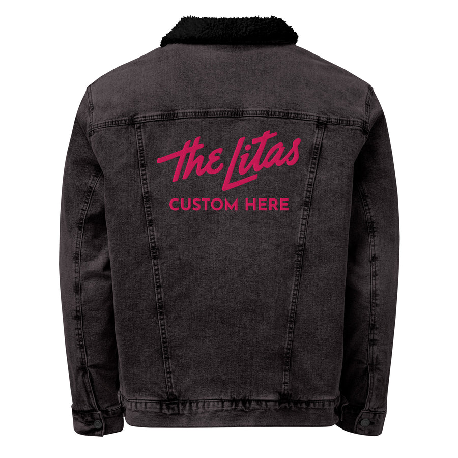 Custom Embroidered Litas Denim Sherpa Jacket