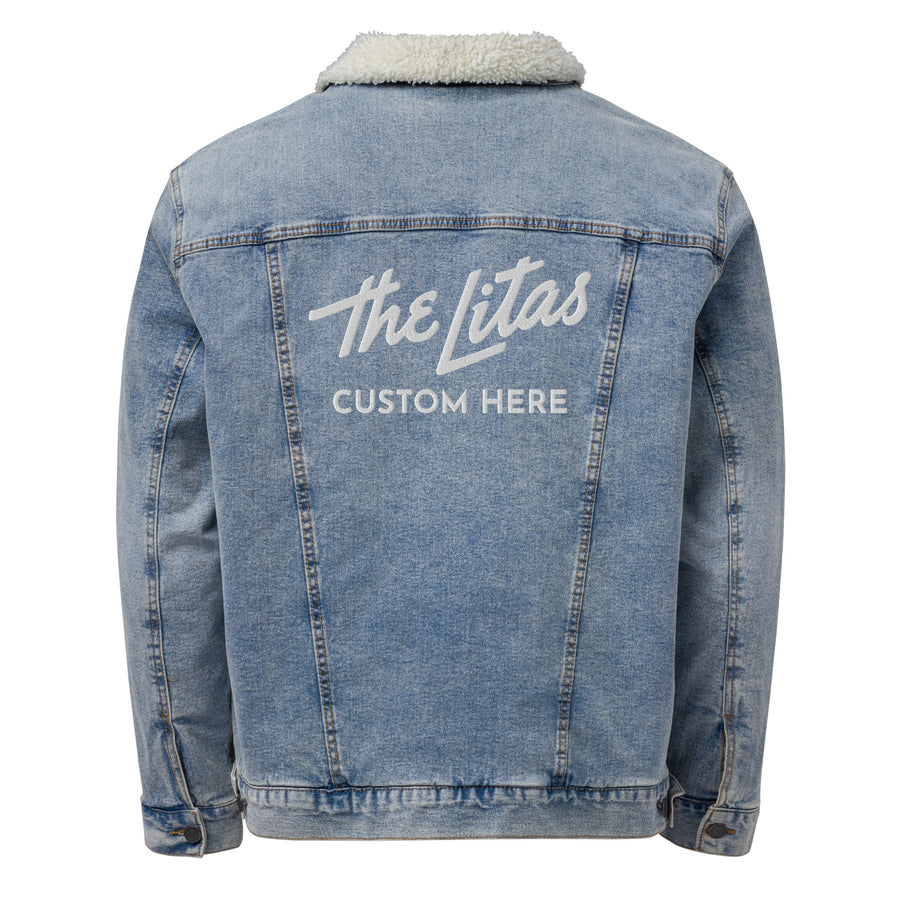 Custom Embroidered Litas Denim Sherpa Jacket