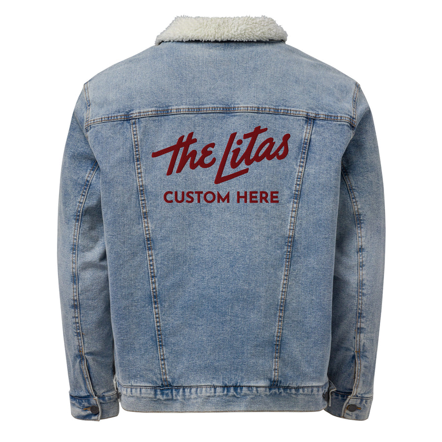 Custom Embroidered Litas Denim Sherpa Jacket