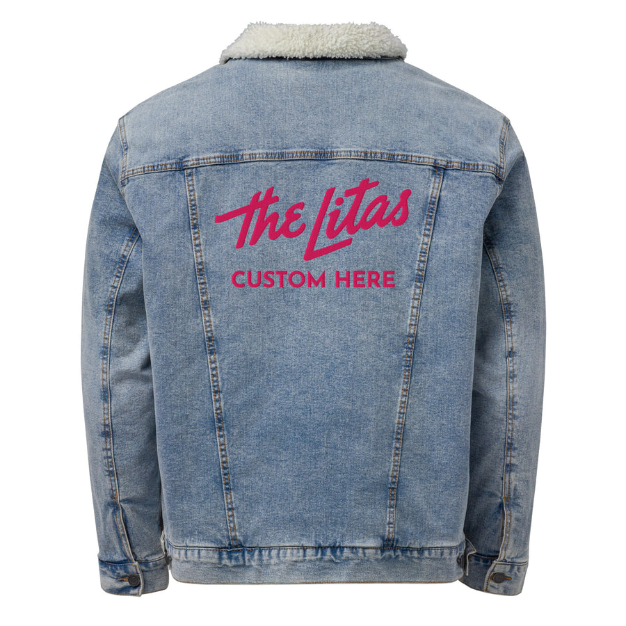 Custom Embroidered Litas Denim Sherpa Jacket