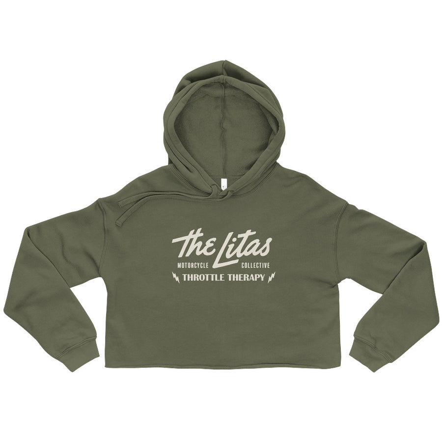 Thetis - Cropped Hoodie with Chain